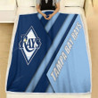 Tampa Bay Rays Fleece Blanket - Mlb Blue Abstraction American Baseball Club  Soft Blanket, Warm Blanket