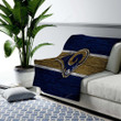 Los Angeles Rams Cozy Blanket - Nfl Wooden American Football  Soft Blanket, Warm Blanket