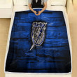 Tampa Bay Lightning Fleece Blanket - Fiery Nhl Blue Wooden  Soft Blanket, Warm Blanket