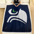 White Seahawks  Fleece Blanket - Blue Seattle Seahawks  Soft Blanket, Warm Blanket