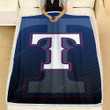 Texas Rangers Fleece Blanket - Baseball Blue Mlb Soft Blanket, Warm Blanket