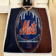 New York Mets Fleece Blanket - American Baseball Team Orange Stone New York Mets Soft Blanket, Warm Blanket