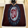 Washington Nationals Fleece Blanket - American Baseball Team Red Stone Washington Nationals Soft Blanket, Warm Blanket