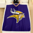 Minnesota Vikings Fleece Blanket - Football Nfl1001  Soft Blanket, Warm Blanket