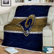 Los Angeles Rams Sherpa Blanket - Nfl Wooden American Football  Soft Blanket, Warm Blanket