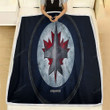Winnipeg Jets Fleece Blanket - Canadian Hockey Team Blue Stone Winnipeg Jets Soft Blanket, Warm Blanket