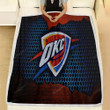 Oklahoma City Thunder Fleece Blanket - Nba Basketball Western Conference Soft Blanket, Warm Blanket