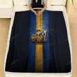 Utah Jazz Fleece Blanket - Golden Nba Blue Metal  Soft Blanket, Warm Blanket