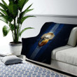 Memphis Grizzlies Cozy Blanket - Golden Nba Blue Metal  Soft Blanket, Warm Blanket