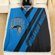 Orlando Magic Fleece Blanket - American Basketball Club Black And Blue Abstraction Soft Blanket, Warm Blanket