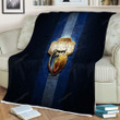 Memphis Grizzlies Sherpa Blanket - Golden Nba Blue Metal  Soft Blanket, Warm Blanket