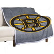 Bruins Sherpa Blanket - Boston Hockey Nhl2003 Soft Blanket, Warm Blanket