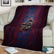 Buffalo Bills Flag Sherpa Blanket - Nfl Blue Red Metal American Football Team Soft Blanket, Warm Blanket