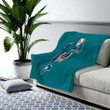 Miami Dolphins Nfl  Cozy Blanket - Seagreen Miami Dolphins  Soft Blanket, Warm Blanket