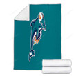 Miami Dolphins Nfl  Cozy Blanket - Seagreen Miami Dolphins  Soft Blanket, Warm Blanket