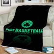 Boston Celtics Pure Sherpa Blanket - Basketball Nba Sport Soft Blanket, Warm Blanket