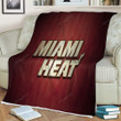 Miami Heat  Sherpa Blanket - Red Basketball Sports  Soft Blanket, Warm Blanket