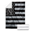 Chicago White Sox Cozy Blanket - American Baseball Club American Flag Black Gray Flag Soft Blanket, Warm Blanket