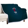Miami Heat Sherpa Blanket - Miami Symbol Basketball Soft Blanket, Warm Blanket