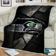 Metal Seahawks Sherpa Blanket - 12S Football Gohawks Soft Blanket, Warm Blanket