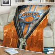 New York Knicks Sherpa Blanket - Basketball Blue City2001 Soft Blanket, Warm Blanket