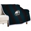 Philadelphia Eagles Sherpa Blanket - American Football Club Metal Blue Black Metal Mesh  Soft Blanket, Warm Blanket