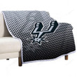 San Antonio Spurs Sherpa Blanket - Basketball Gray Nba Soft Blanket, Warm Blanket