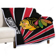 Sports Thread Sherpa Blanket - Chicago Blackhawks Chicago Blackhawks Hockey  Soft Blanket, Warm Blanket