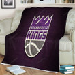 Sports Sherpa Blanket - Basketball Nba Sacramento Kings Soft Blanket, Warm Blanket