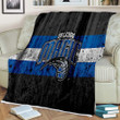 Orlando Magic Sherpa Blanket - Grunge Nba Basketball Club Soft Blanket, Warm Blanket