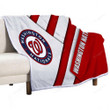 Washington Nationals Sherpa Blanket - Mlb Red White Abstraction American Baseball Club  Soft Blanket, Warm Blanket