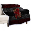 New Jersey Devils Sherpa Blanket - Fire Nhl Red And Black Lines Soft Blanket, Warm Blanket