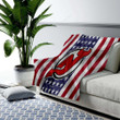 New Jersey Devils Cozy Blanket - Silk American Flag Soft Blanket, Warm Blanket