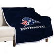 New England Patriots Sherpa Blanket - New England Nfl  Soft Blanket, Warm Blanket