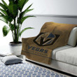 Vegas Golden Knights Cozy Blanket - Golden Knights  Soft Blanket, Warm Blanket