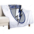 Tampa Bay Lightning  Sherpa Blanket - White Tampa Bay Lightning  Soft Blanket, Warm Blanket