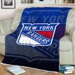 New York Rangers Sherpa Blanket - Nhl Hockey New York Soft Blanket, Warm Blanket