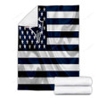 New England Patriots Cozy Blanket - American Football Team American Flag Blue White Flag Soft Blanket, Warm Blanket