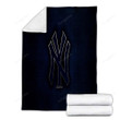 New York Yankees Cozy Blanket - American Baseball Club Blue Metal Metal Soft Blanket, Warm Blanket