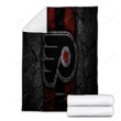 Philadelphia Flyers Cozy Blanket - Hockey Club Nhl Black Stone Soft Blanket, Warm Blanket