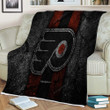 Philadelphia Flyers Sherpa Blanket - Hockey Club Nhl Black Stone Soft Blanket, Warm Blanket