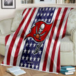 Tampa Bay Buccaneers Sherpa Blanket - Silk Flag American Football Club Soft Blanket, Warm Blanket
