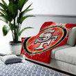 San Francisco 49Ers Cozy Blanket - Grunge American Football Team  Soft Blanket, Warm Blanket