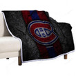 Montreal Canadiens Sherpa Blanket - Hockey Club Nhl Black Stone Soft Blanket, Warm Blanket