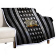 San Antonio Spurs Flag Sherpa Blanket - Nba Black White Metal American Basketball Club Soft Blanket, Warm Blanket