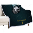 Philadelphia Eagles American Football Leather  Sherpa Blanket - Philadelphia Pennsylvania  Soft Blanket, Warm Blanket