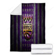 Sacramento Kings Flag Cozy Blanket - Nba Violet White Metal American Basketball Club Soft Blanket, Warm Blanket