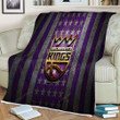 Sacramento Kings Flag Sherpa Blanket - Nba Violet White Metal American Basketball Club Soft Blanket, Warm Blanket