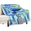 St Louis Blues Sherpa Blanket - Hockey Esports Stanley Cup Soft Blanket, Warm Blanket