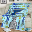 St Louis Blues Sherpa Blanket - Hockey Esports Stanley Cup Soft Blanket, Warm Blanket